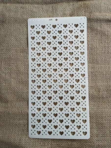 Stencil 15x30 Fondo de corazones