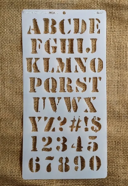 Stencil 15x30 Números y Letras