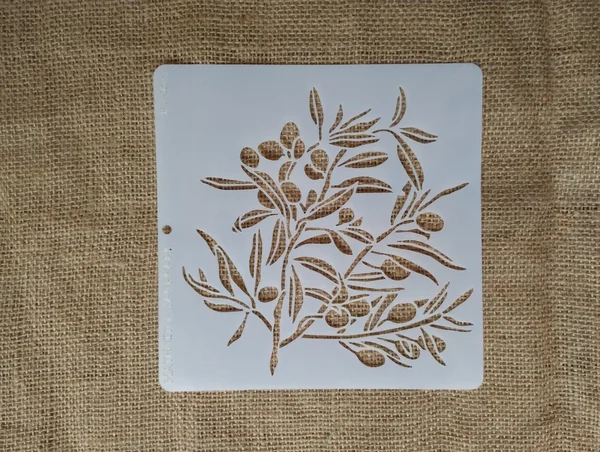 Stencil 20x20 Ramas de olivo