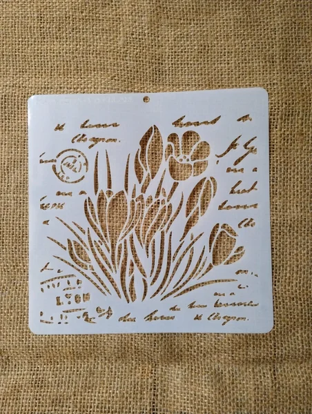 Stencil 20x20  Flores