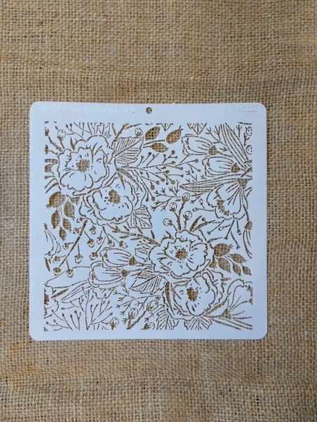 Stencil 20x20 Fondo flores